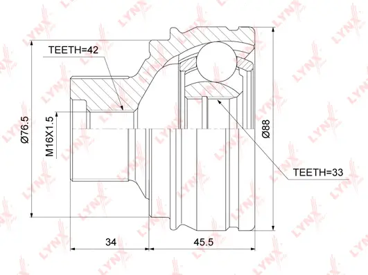 Joint Kit, drive shaft (CO-3833)