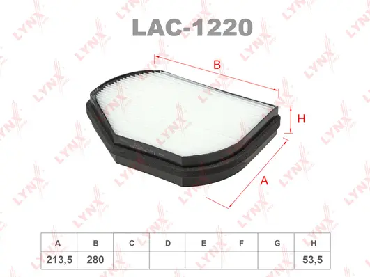 Filter, cabin air (LAC-1220)