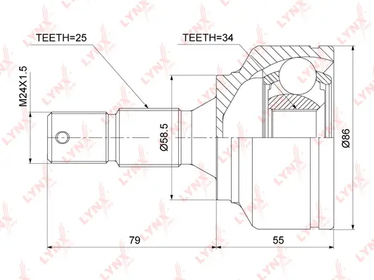 Joint Kit, drive shaft (CO-3824)