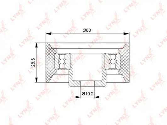 Deflection/Guide Pulley, V-ribbed belt (PB-7257)