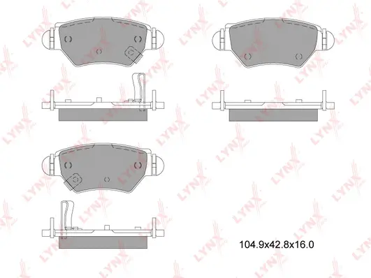 Brake Pad Set, disc brake (BD-5910)