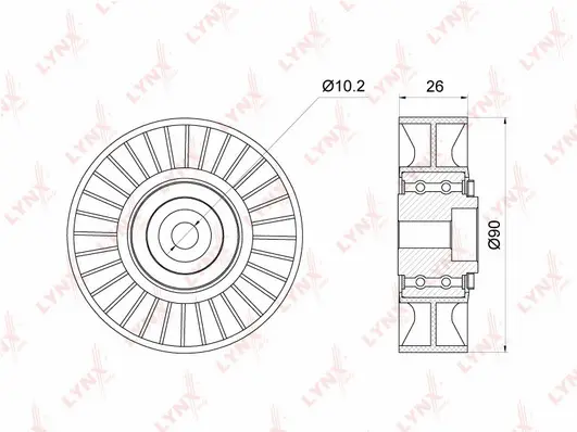 Deflection/Guide Pulley, V-ribbed belt (PB-7173)