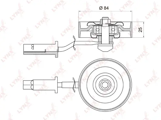 Tensioner Pulley, V-ribbed belt (PB-5019)