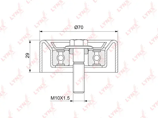 Deflection/Guide Pulley, V-ribbed belt (PB-7207)