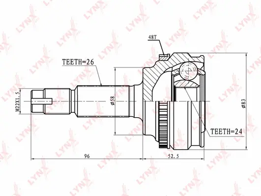 Joint Kit, drive shaft (CO-7520A)