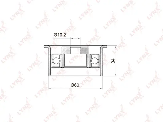 Deflection/Guide Pulley, timing belt (PB-3032)