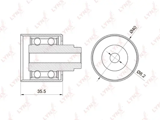 Deflection/Guide Pulley, timing belt (PB-3001)