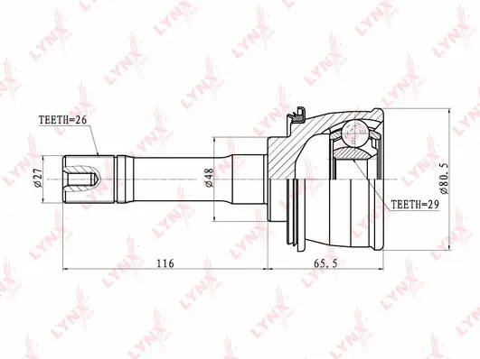 Joint Kit, drive shaft (CO-7301)