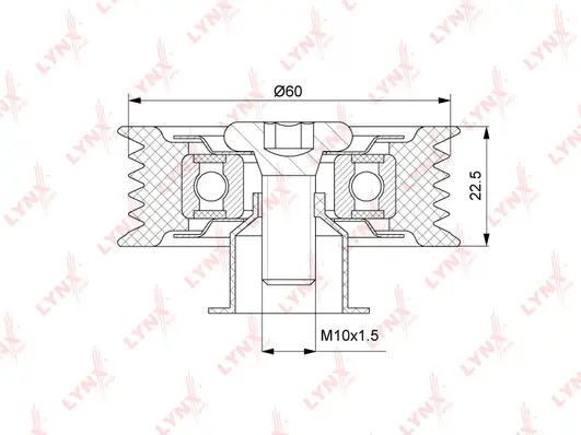 Deflection/Guide Pulley, V-ribbed belt