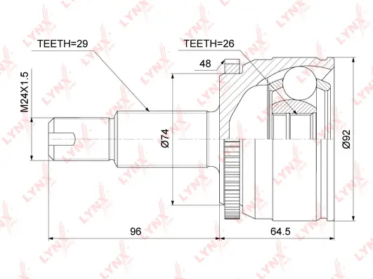 Joint Kit, drive shaft (CO-3835A)