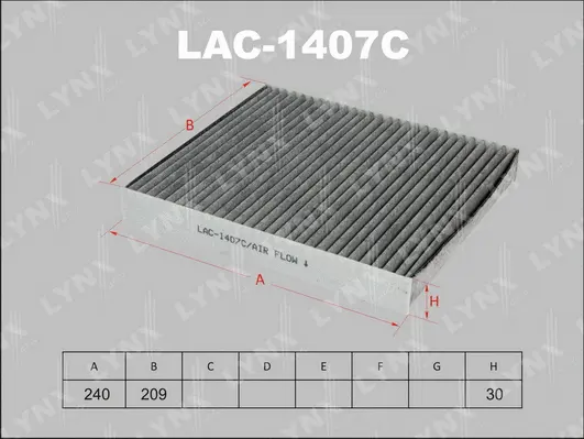 Filter, cabin air (LAC-1407C)