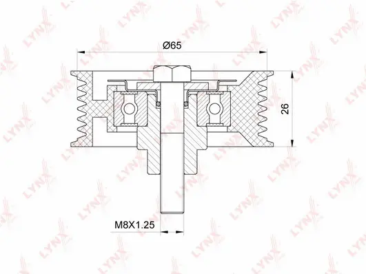 Deflection/Guide Pulley, V-ribbed belt (PB-7158)