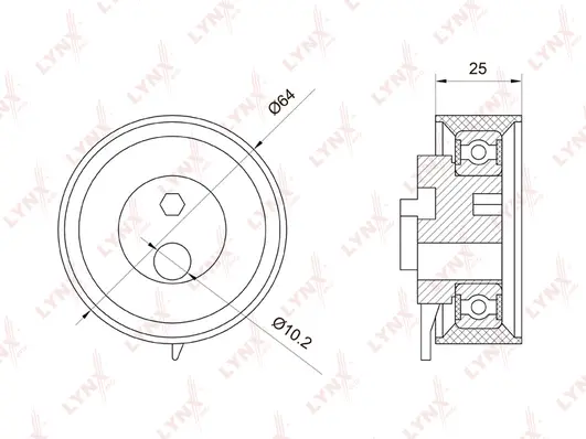 Tensioner Pulley, timing belt (PB-1071)