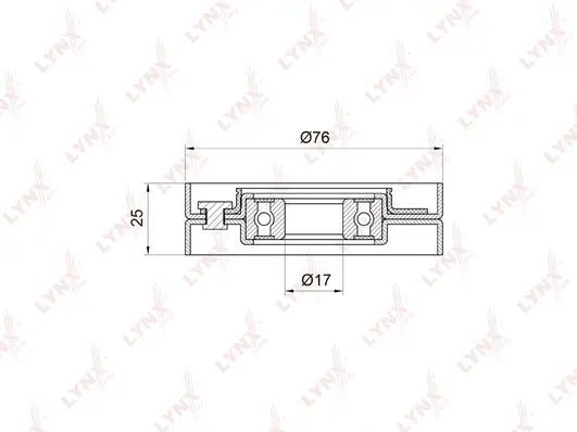 Tensioner Pulley, V-ribbed belt (PB-5001)
