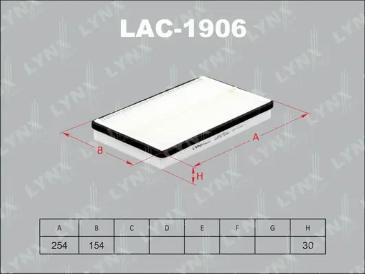 Filter, cabin air (LAC-1906)