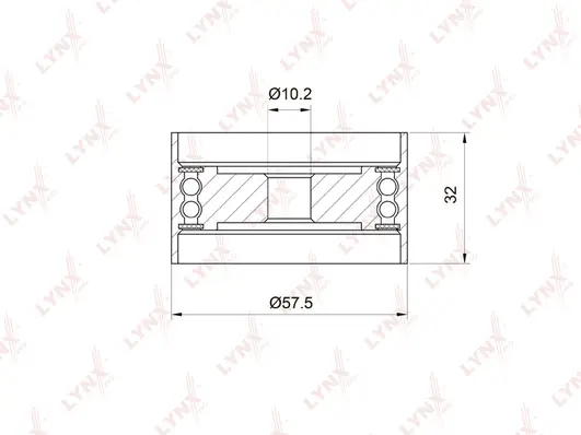 Deflection/Guide Pulley, timing belt (PB-3035)