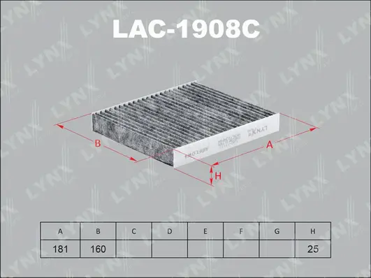 Filter, cabin air (LAC-1908C)