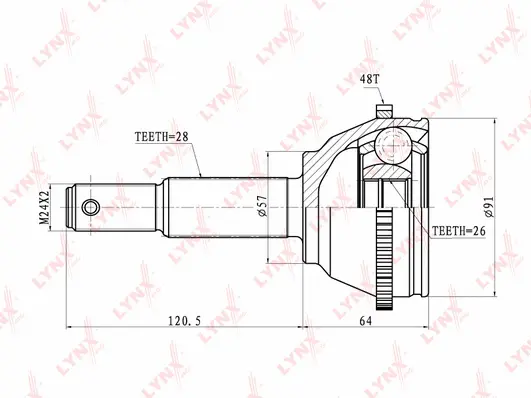 Joint Kit, drive shaft (CO-5905A)
