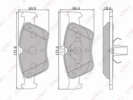 Brake Pad Set, disc brake (BD-5302)