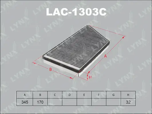 Filter, cabin air (LAC-1303C)