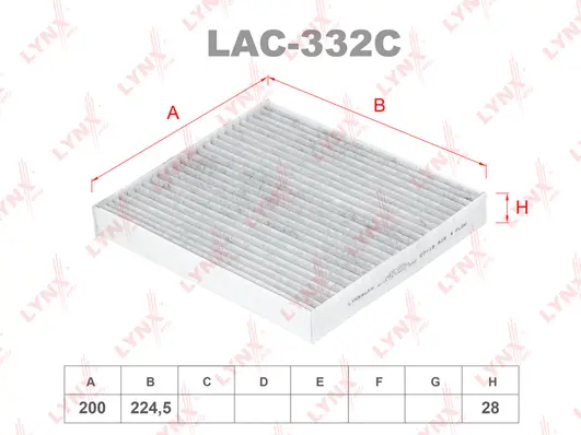 Filter, cabin air (LAC-332C)