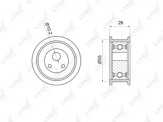 Tensioner Pulley, timing belt (PB-1025)