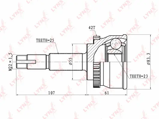 Joint Kit, drive shaft (CO-5725A)