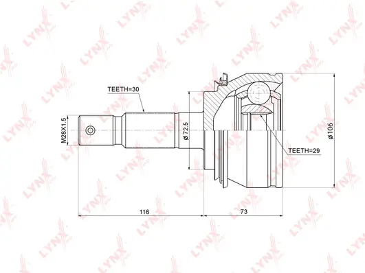 Joint Kit, drive shaft (CO-3856)