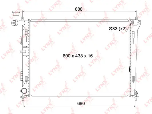Radiator, engine cooling (RB-1054)