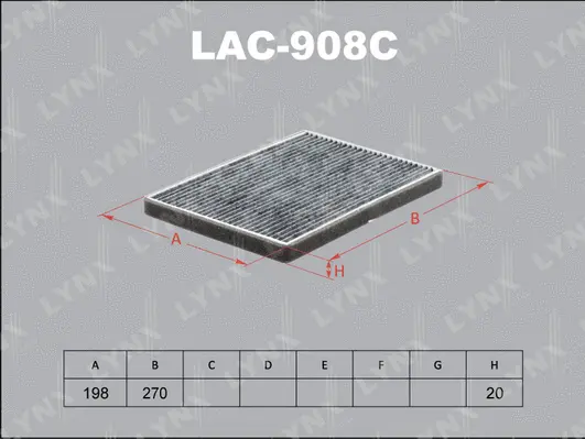 Filter, cabin air (LAC-908C)