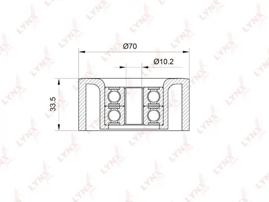 Tensioner Pulley, V-ribbed belt (PB-5013)