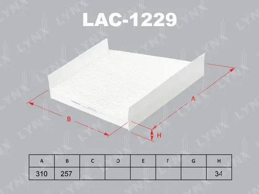 Filter, cabin air (LAC-1229)