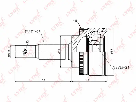 Joint Kit, drive shaft (CO-7504A)