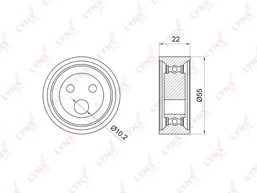 Tensioner Pulley, timing belt (PB-1052)