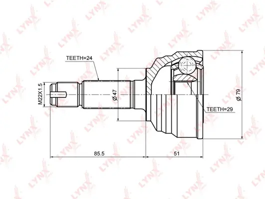 Joint Kit, drive shaft (CO-3682)