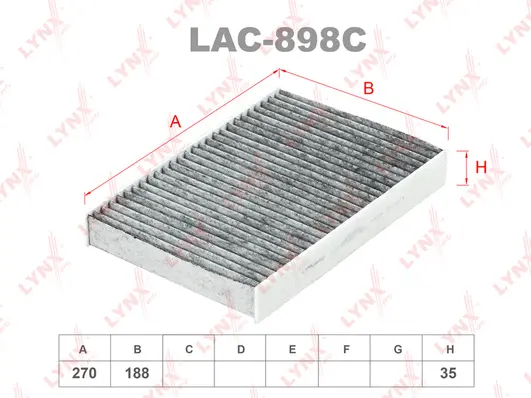 Filter, cabin air (LAC-898C)