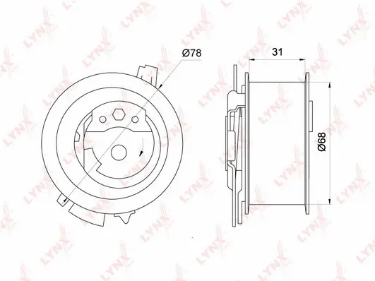 Tensioner Pulley, timing belt (PB-1246)