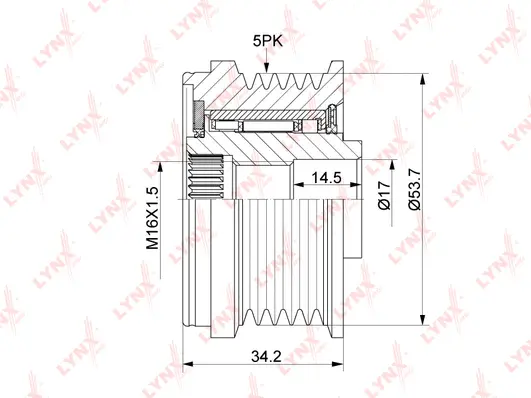 Alternator Freewheel Clutch (PA-1176)