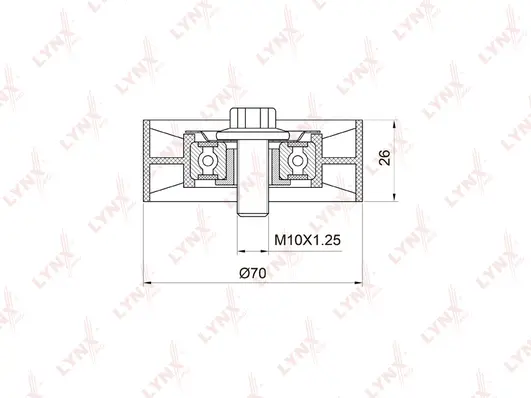 Tensioner Pulley, V-ribbed belt (PB-5031)