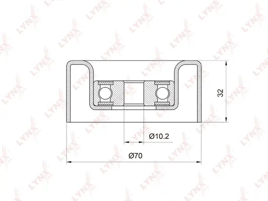 Deflection/Guide Pulley, V-ribbed belt (PB-7032)