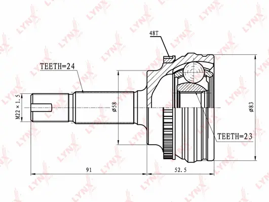 Joint Kit, drive shaft (CO-7500A)