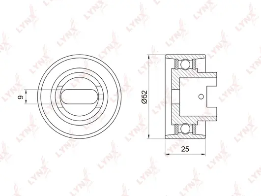 Tensioner Pulley, timing belt (PB-1042)