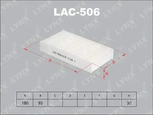 Filter, cabin air (LAC-506)