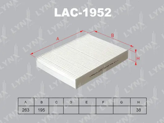 Filter, cabin air (LAC-1952)