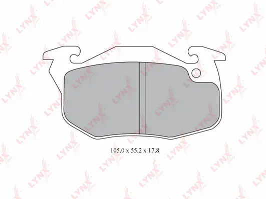 Brake Pad Set, disc brake (BD-6105)