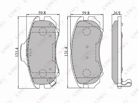 Brake Pad Set, disc brake (BD-3602)