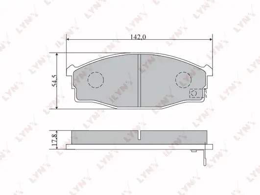 Brake Pad Set, disc brake (BD-5734)