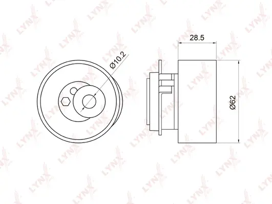 Tensioner Pulley, timing belt (PB-1046)