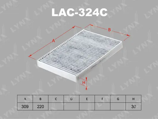 Filter, cabin air (LAC-324C)