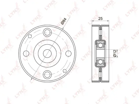 Tensioner Pulley, V-ribbed belt (PB-5014)